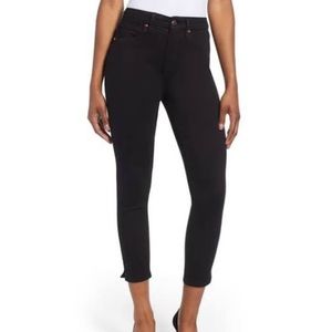Good American “Good Waist Crop” black jeans